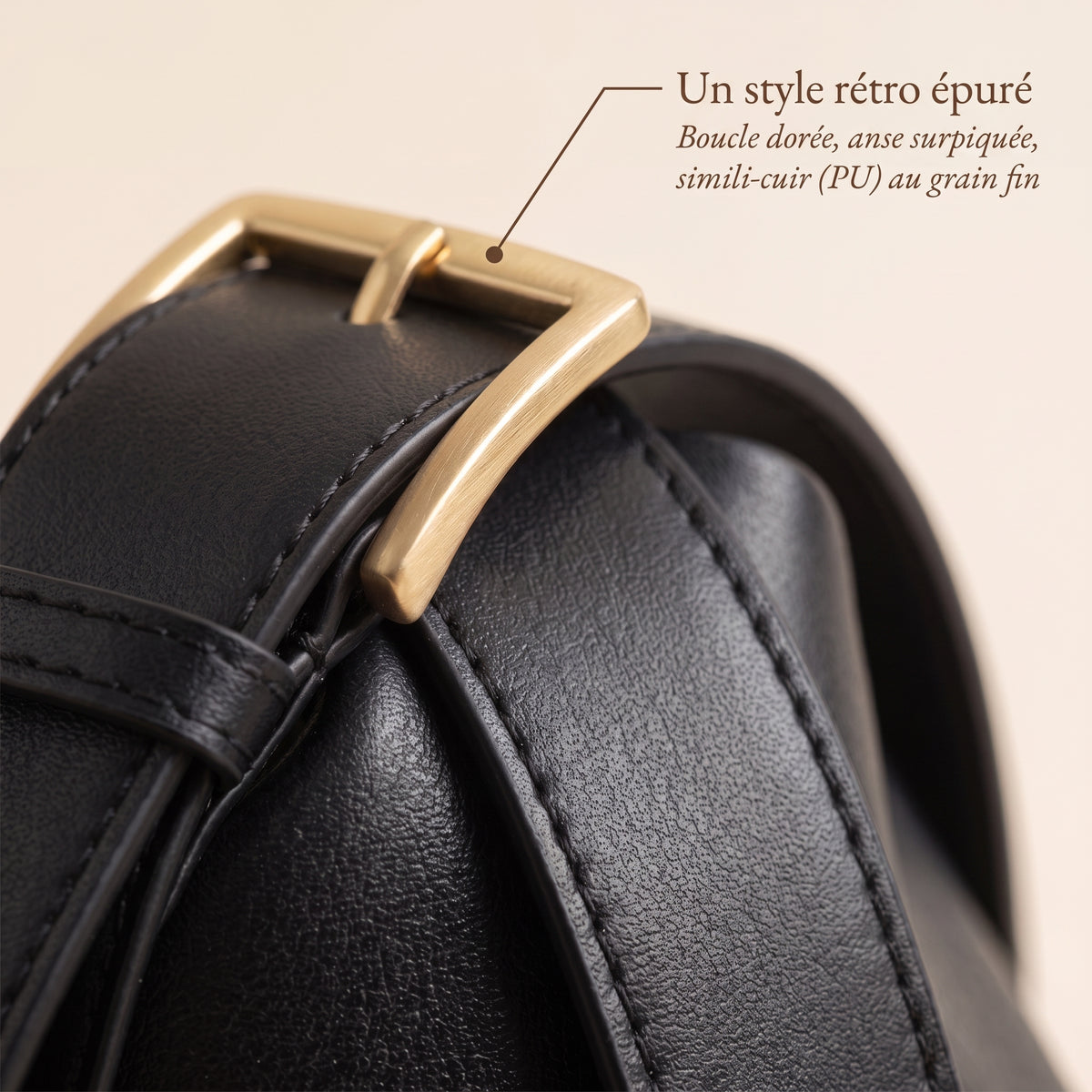 Sac porté épaule femme Manon, forme arrondie