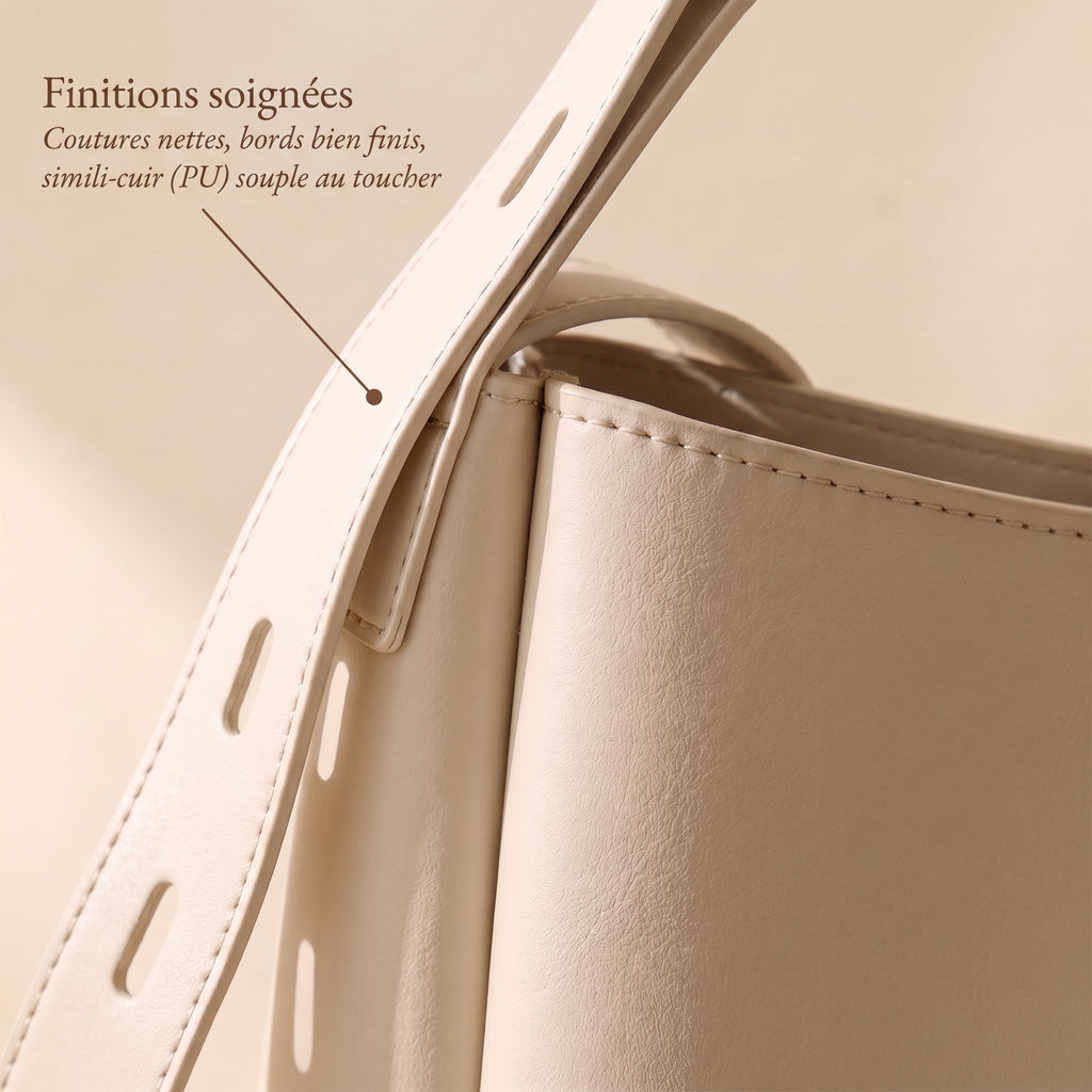 Sac satchel femme Bella avec pochette assortie