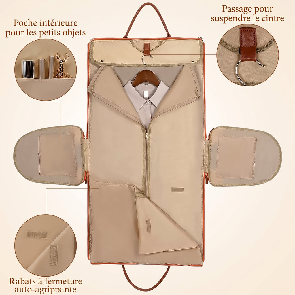 Sac de voyage Céleste, pliable en porte-costume