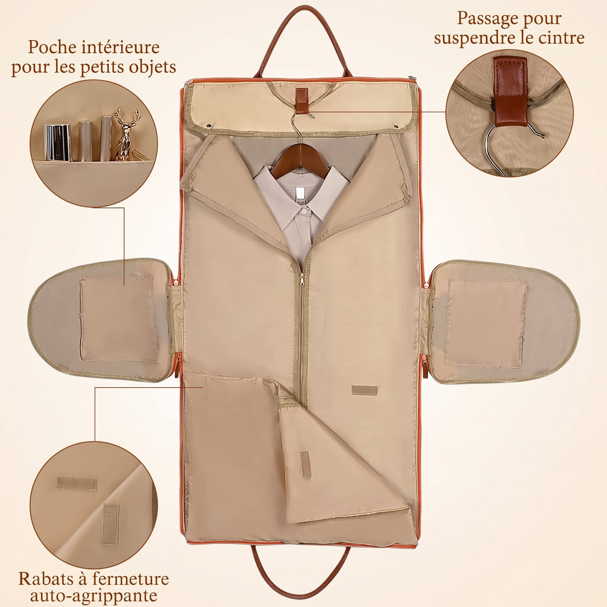 Sac de voyage Céleste, pliable en porte-costume