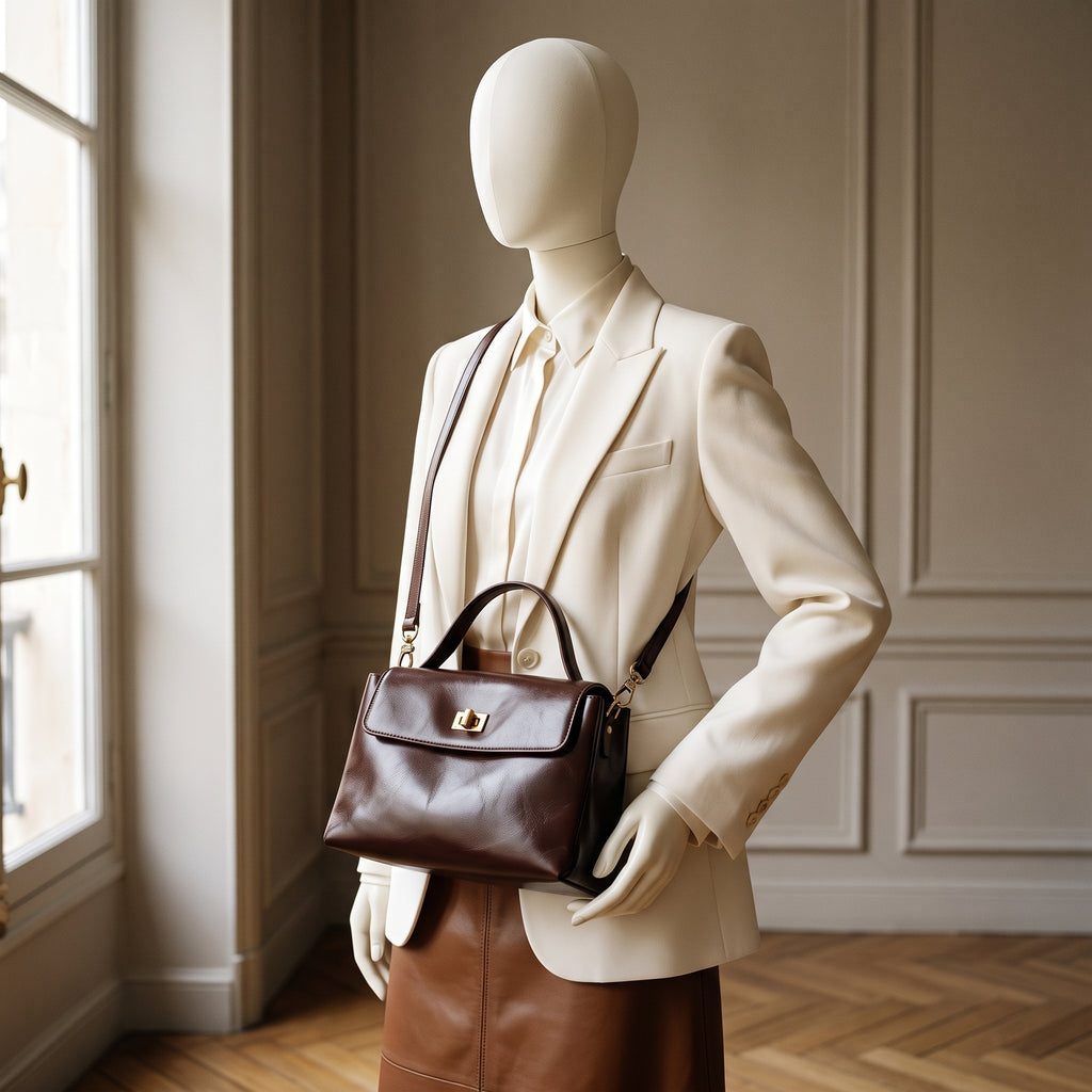 Sac bandoulière femme Émily, format satchel