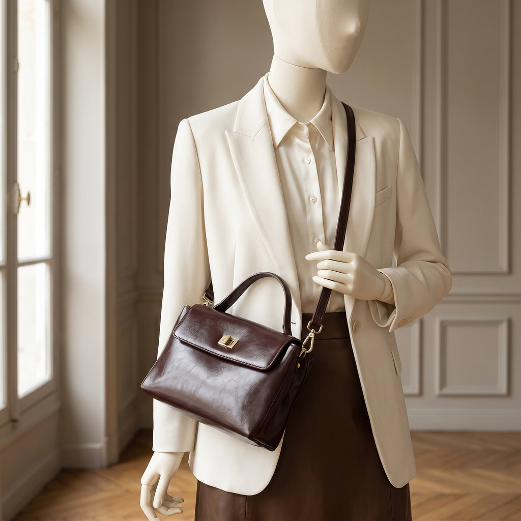 Sac bandoulière femme Émily, format satchel