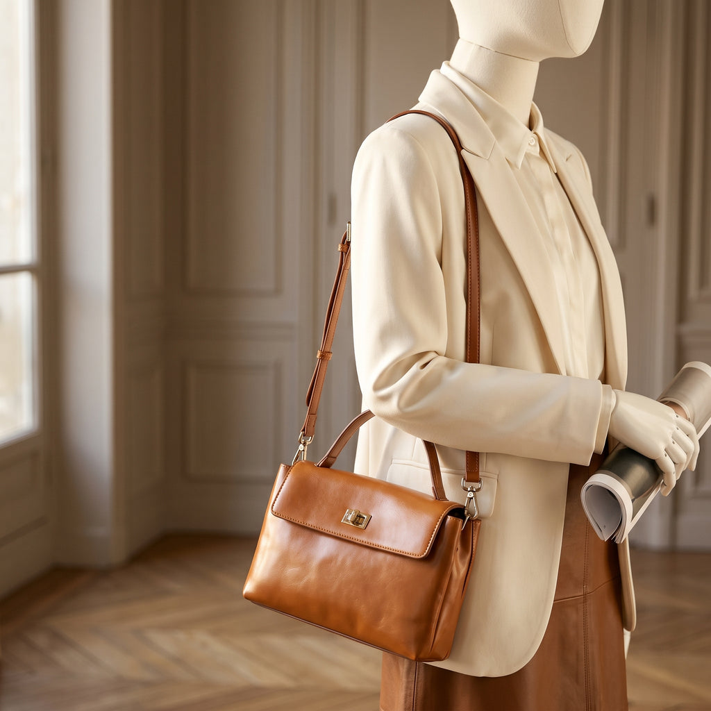 Sac bandoulière femme Émily, format satchel