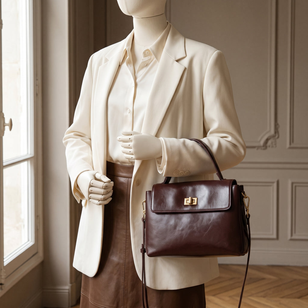 Sac bandoulière femme Émily, format satchel