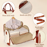 Sac de voyage Céleste, pliable en porte-costume