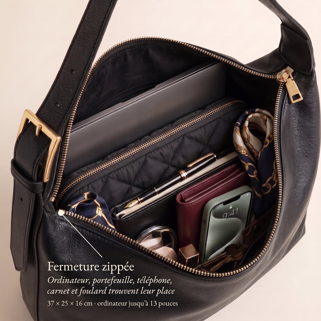 Sac porté épaule femme Manon, forme arrondie