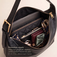 Sac porté épaule femme Manon, forme arrondie