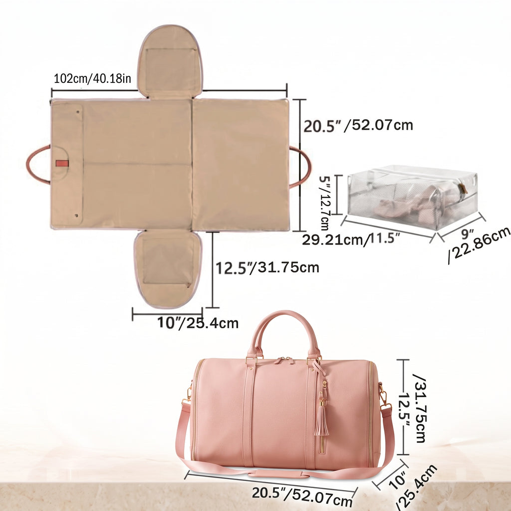 Sac de voyage Céleste, pliable en porte-costume